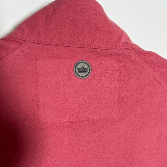 Peter MIllar Surge Soft Shield 1/2 Zip Pullover SIZE M Salmon Pink MRC Fleece - Picture 7 of 11